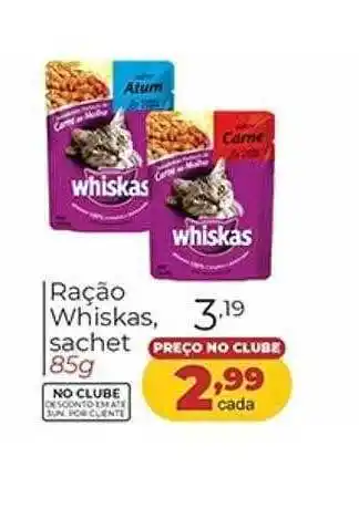 Super Nicolini Ração Whiskas Sachet oferta