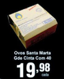 Rossi Supermercado Ovos Santa Marta Gde Cinta com 40 oferta