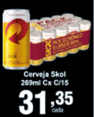 Rossi Supermercado Cerveja Skol 269ml cx c/15 oferta