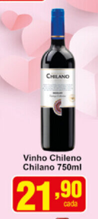 Rossi Supermercado Vinho Chileno Chilano 750ml oferta