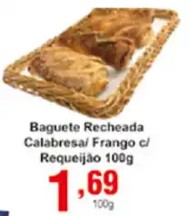 Rossi Supermercado Baguete Recheada Calabres/ Frango c/ Requeijao 100g oferta