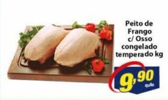 Vencedor Atacadista Peito de Frango c/ Osso Congelado temperado 1kg oferta