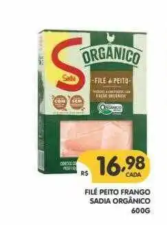 Supermercados Real Filé Peito Frango Sadia Orgânico oferta