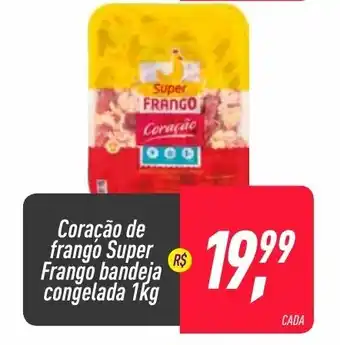 Frangolândia Coracao de Frango Super Frango bandeja congelada 1kg oferta