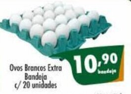 Vencedor Atacadista Ovos Brancos Extra Bandeja c/ 20 unidades oferta