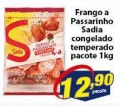 Vencedor Atacadista Frango a passarinho Sadia Congelado Temperado pacote 1kg oferta