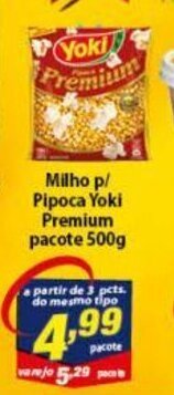 Vencedor Atacadista Milho p/ Pipoca Yoki Premium pacote 500g oferta