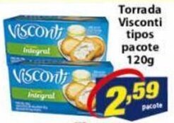 Vencedor Atacadista Torrada Visconti tipos pacote 120g oferta