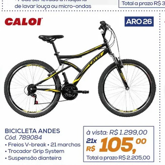 Lojas Colombo Bicicleta oferta