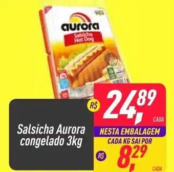 Frangolândia Salsicha Aurora congelado 3kg oferta