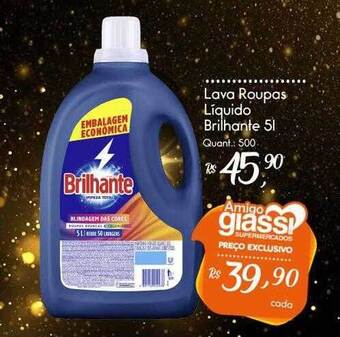 Giassi Supermercados Lava Roupas Líquido Brilhante oferta