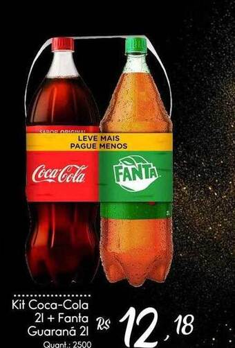 Giassi Supermercados Kit Coca-cola + Fanta Guaraná oferta