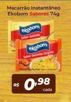 Atakarejo Macarrão Instantâneo Ekobom Sabores oferta