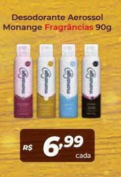 Atakarejo Desodorante Aerossol Monange Fragrâncias oferta