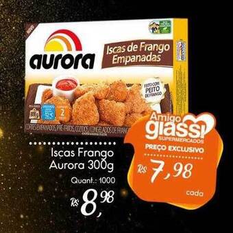 Giassi Supermercados Iscas Frango Aurora oferta