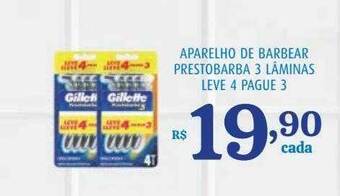 Aparelho De Barbear Prestobarba 3 Lâminas Leve 4 Pague 3