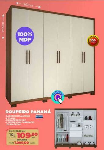 Móveis Simonetti Roupeiro Panamá oferta