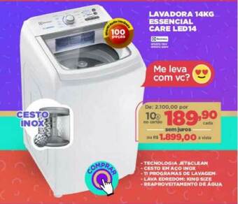 Móveis Simonetti Lavadora 14kg Essencial Care Led14 oferta