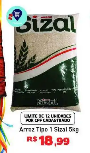 Tonin Superatacado Arroz Tipo 1 Sizal 5kg oferta
