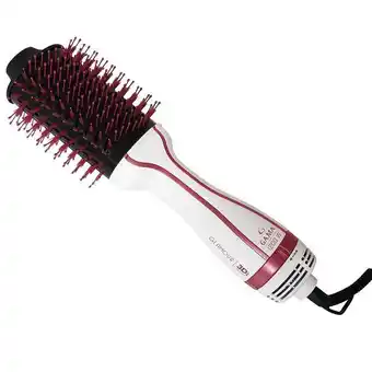Escova secadora gama glamour brush 3d 3 velocidades cabo giratório 1300w - branco/rosa