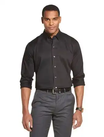 Camisa nervuras manga longa regular masculino chumbo van heusen