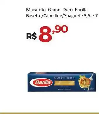 Villarreal Supermercados Macarrão Grano Duro Barilla Bavette Capelline Spaguete oferta