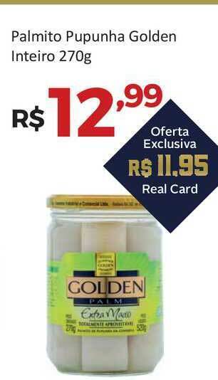 Villarreal Supermercados Palmito Pupunha Golden Inteiro 270g oferta