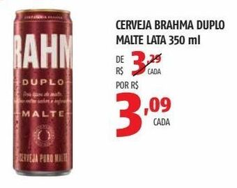 Cerveja brahma duplo malte lata 350ml