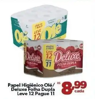 Papel Higienico Ole/ Deluxe Folha Dupla Leve 12 pague 11
