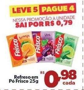 Refresco em po Frisco 25g