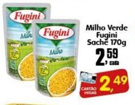 Higa's Supermercado Milho Verde Fugini Sache 170g oferta
