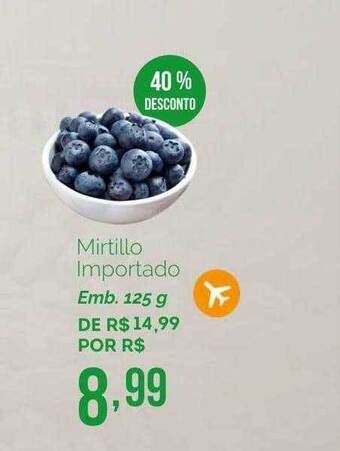 Oba Hortifruti Mirtillo Importado 40% Desconto oferta