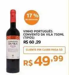 Pinheiro Supermercado Vinho Português Convento Da Vila 17% De Desconto oferta