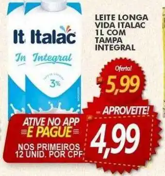Leite Longa Vida Italac Com Tampa Integral