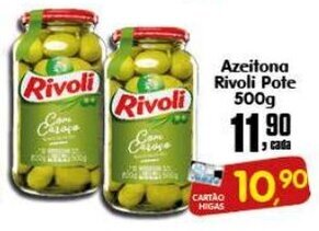 Higa's Supermercado Azeitona Rivoli pote 500g oferta