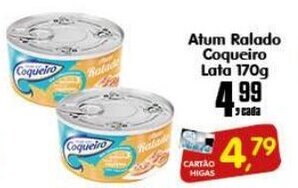 Higa's Supermercado Atum Ralado Coqueiro lata 170g oferta