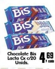 Higa's Supermercado Chocolate Bis Lacta cx c/20 Unids. oferta