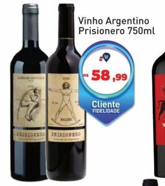 Tonin Superatacado Vinho argentino prisionero 750ml oferta