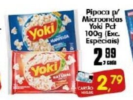 Higa's Supermercado Pipoca p/ Microondas Yoki pct 100g oferta