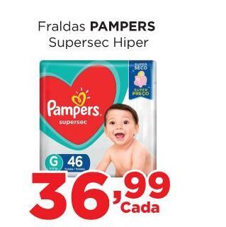 Supermercados Mundial Fraldas Pampers oferta