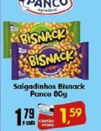 Higa's Supermercado Salgadinhos Bisnack Panco 80g oferta