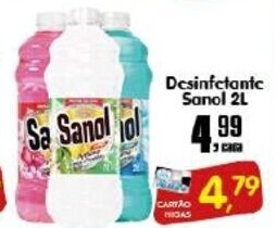 Higa's Supermercado Desinfetante Sanol 2L oferta