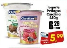 Higa's Supermercado Iogurte Pedacos Carolina 450g oferta
