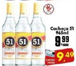 Higa's Supermercado Cachaca 51 965ml oferta