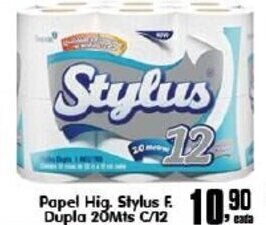 Higa's Supermercado Papel Hig. Stylus Folha Dupla 20mts c/12 oferta