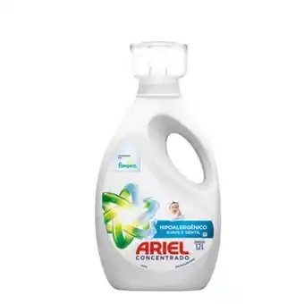 Sabão líquido suave e gentil concentrado ariel 1,2l