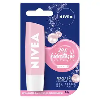 Supermercados Mateus Protetor labial pérola shine nivea blister 4,8g oferta