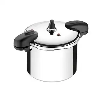 Panela de pressão tramontina valência em alumínio polido 24 cm 10 litros