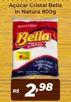 Atakarejo Acucar Cristal Bella In Natura 800g oferta