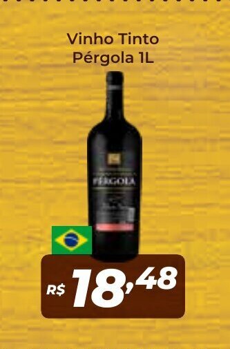 Atakarejo Vinho Tinto Pergola 1L oferta